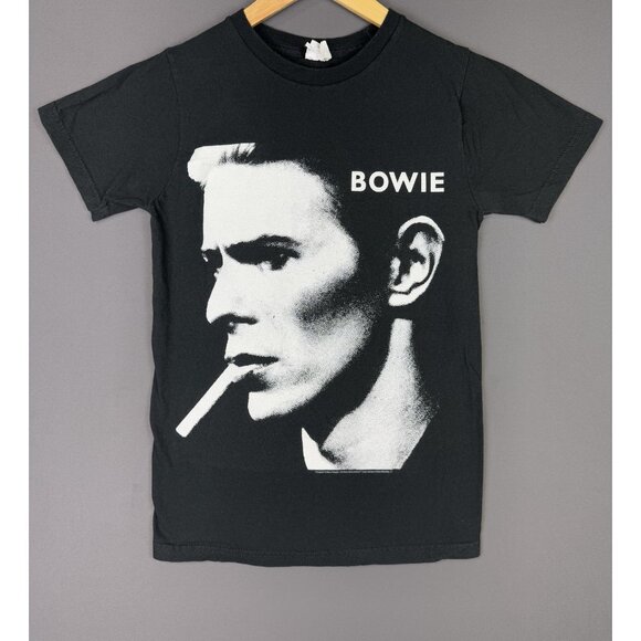 David Bowie Band Music Tee Black XSmall Promo Face Graphic Tee Rare - Picture 1 of 11